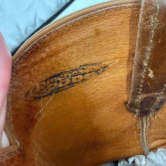 Lucchese Mens Square Toe Cowboy Boots Brown Western Everyday Size 9 2E WIDE main image 11